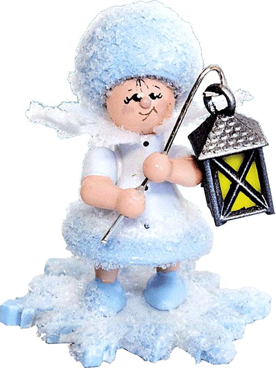 Drechslerei Kuhnert Schneeflöckchen mit Laterne