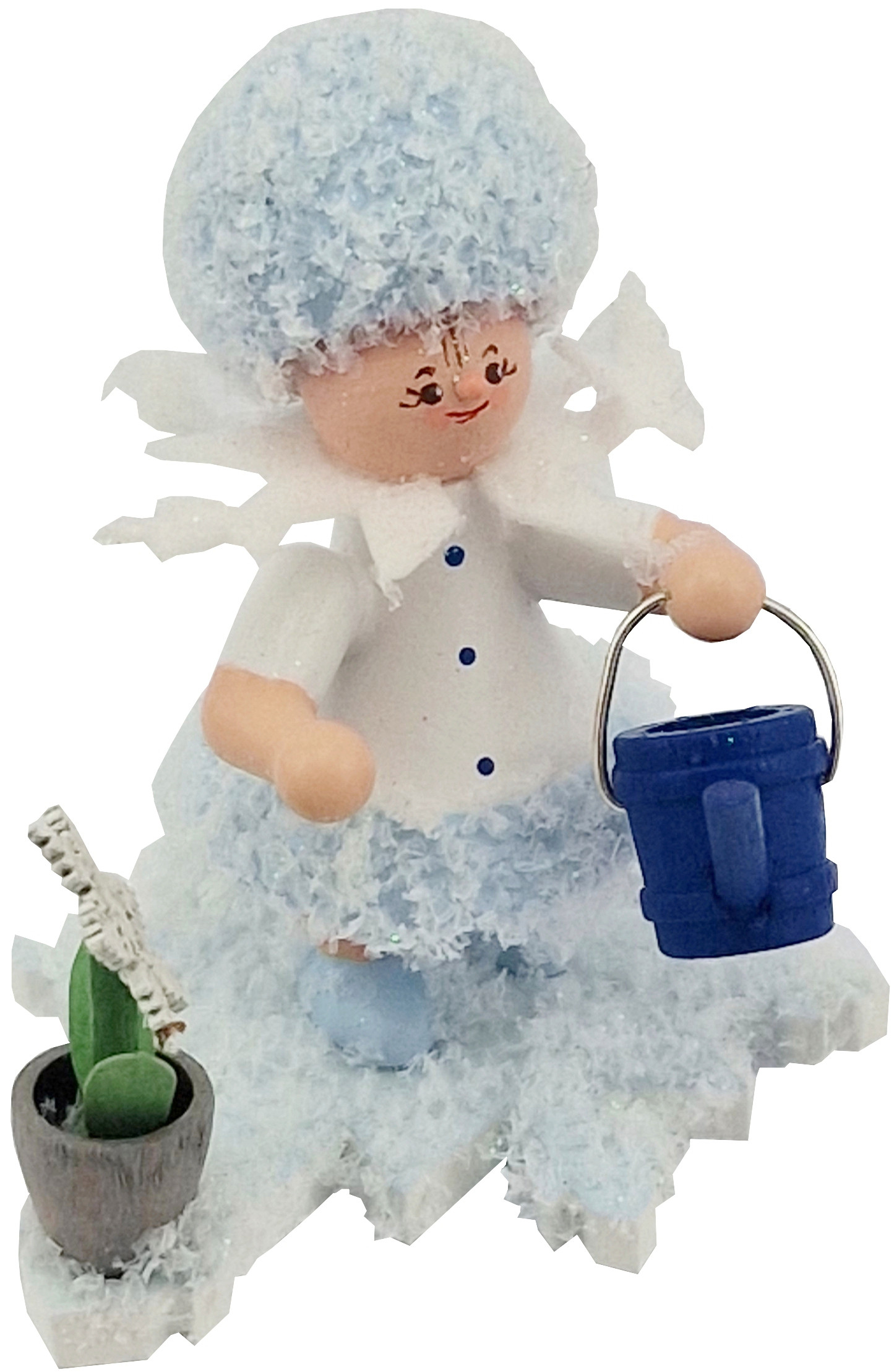 Drechslerei Kuhnert Schneeflöckchen mit Gießkanne