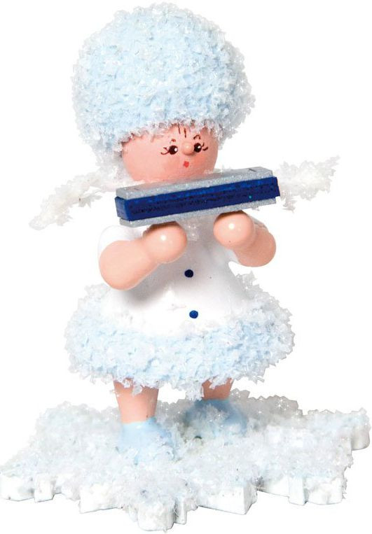 Drechslerei Kuhnert Schneeflöckchen mit Mundharmonika