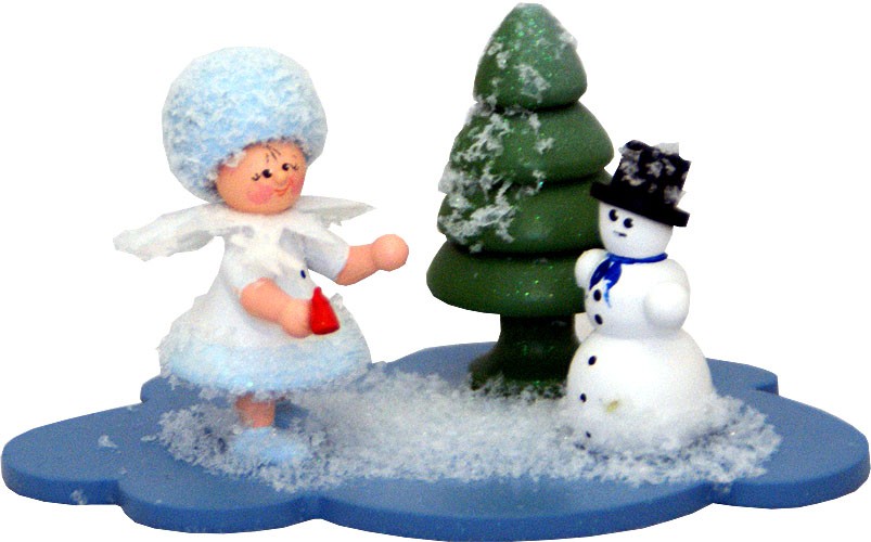 Drechslerei Kuhnert Schneeflöckchen mit Schneemann