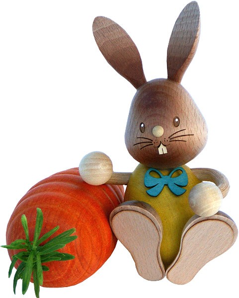Drechslerei Kuhnert Stupsi Hase mit Möhre
