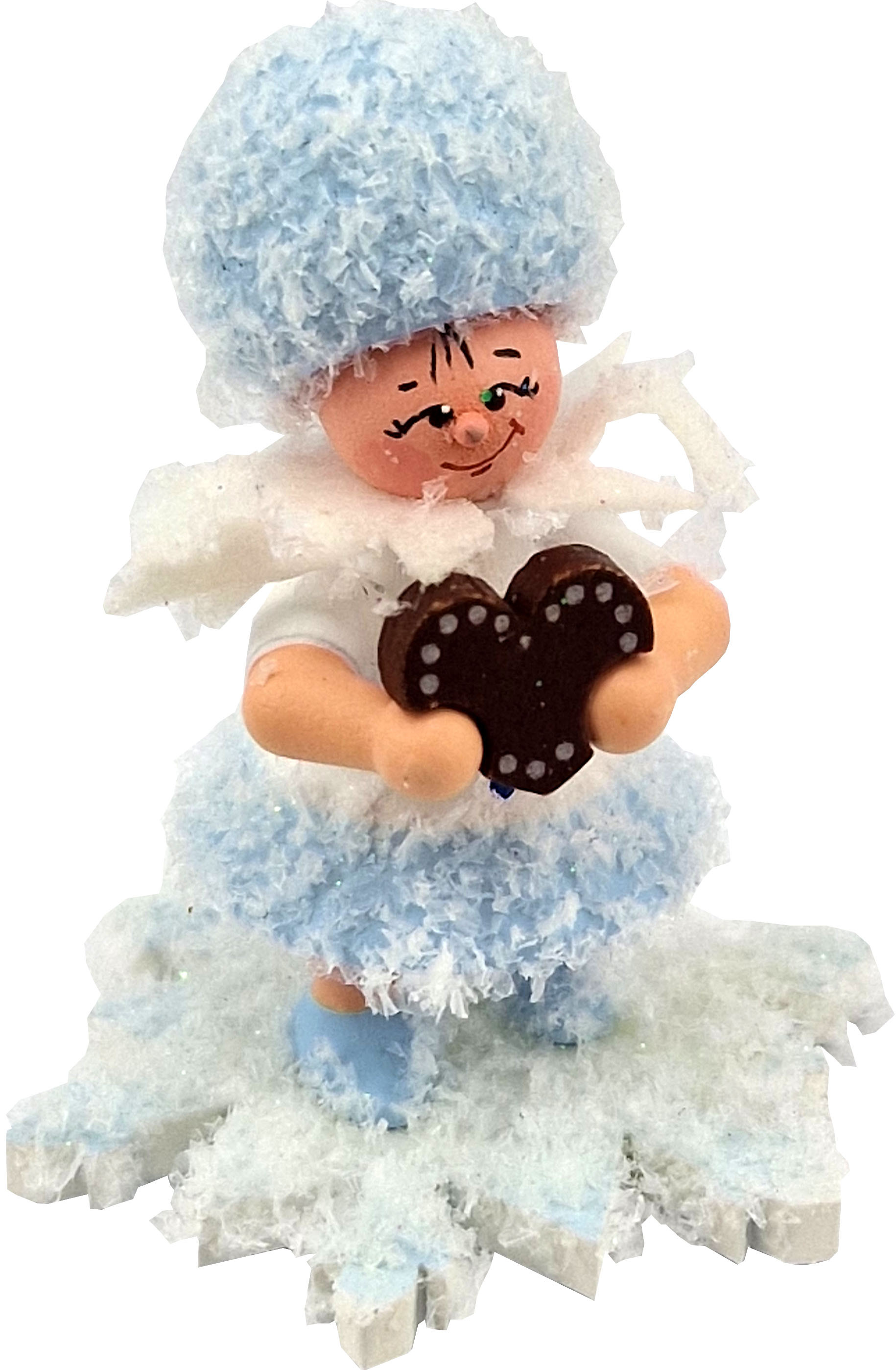 Drechslerei Kuhnert Schneeflöckchen mit Lebkuchenherz
