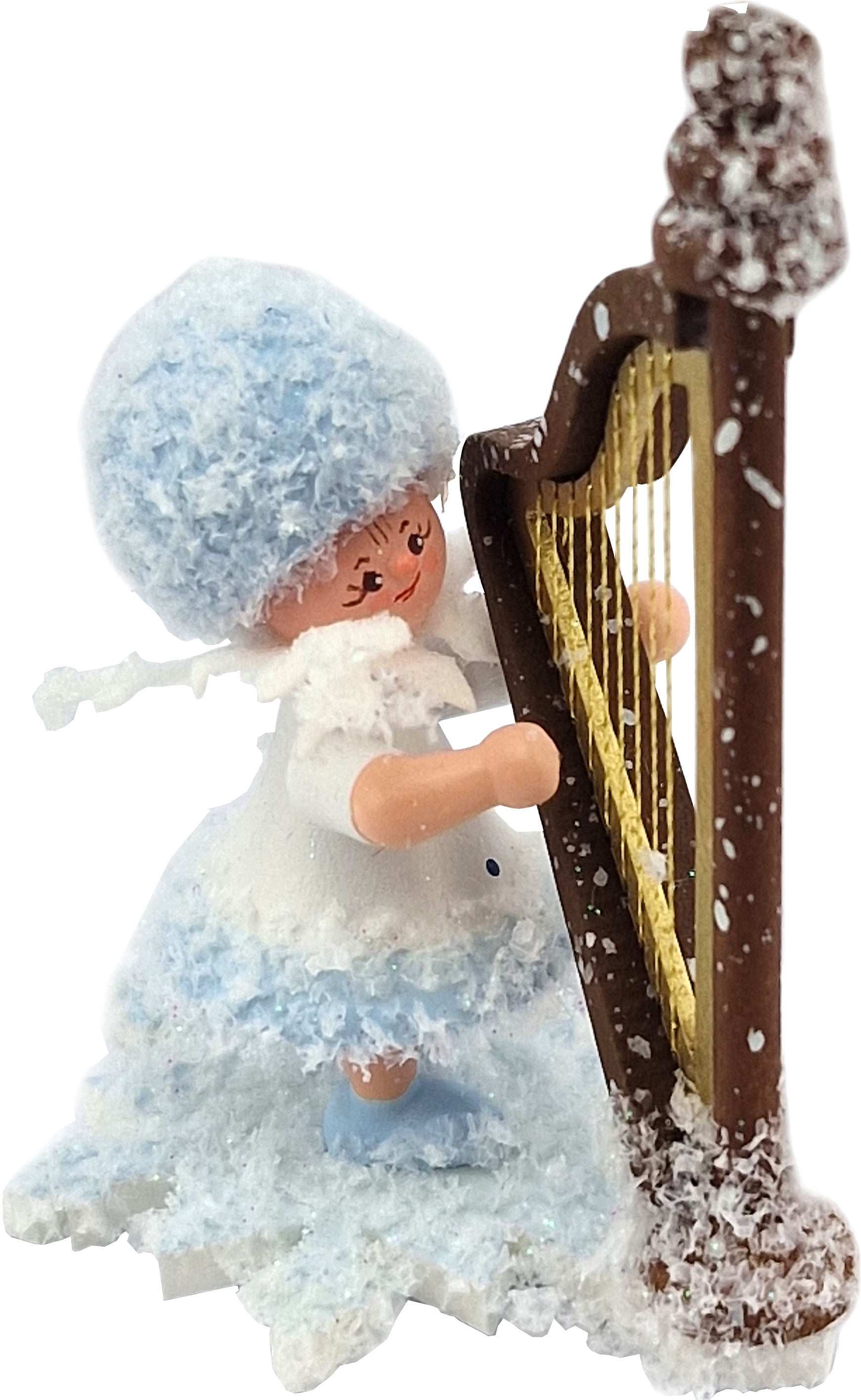 Drechslerei Kuhnert Schneeflöckchen mit Harfe