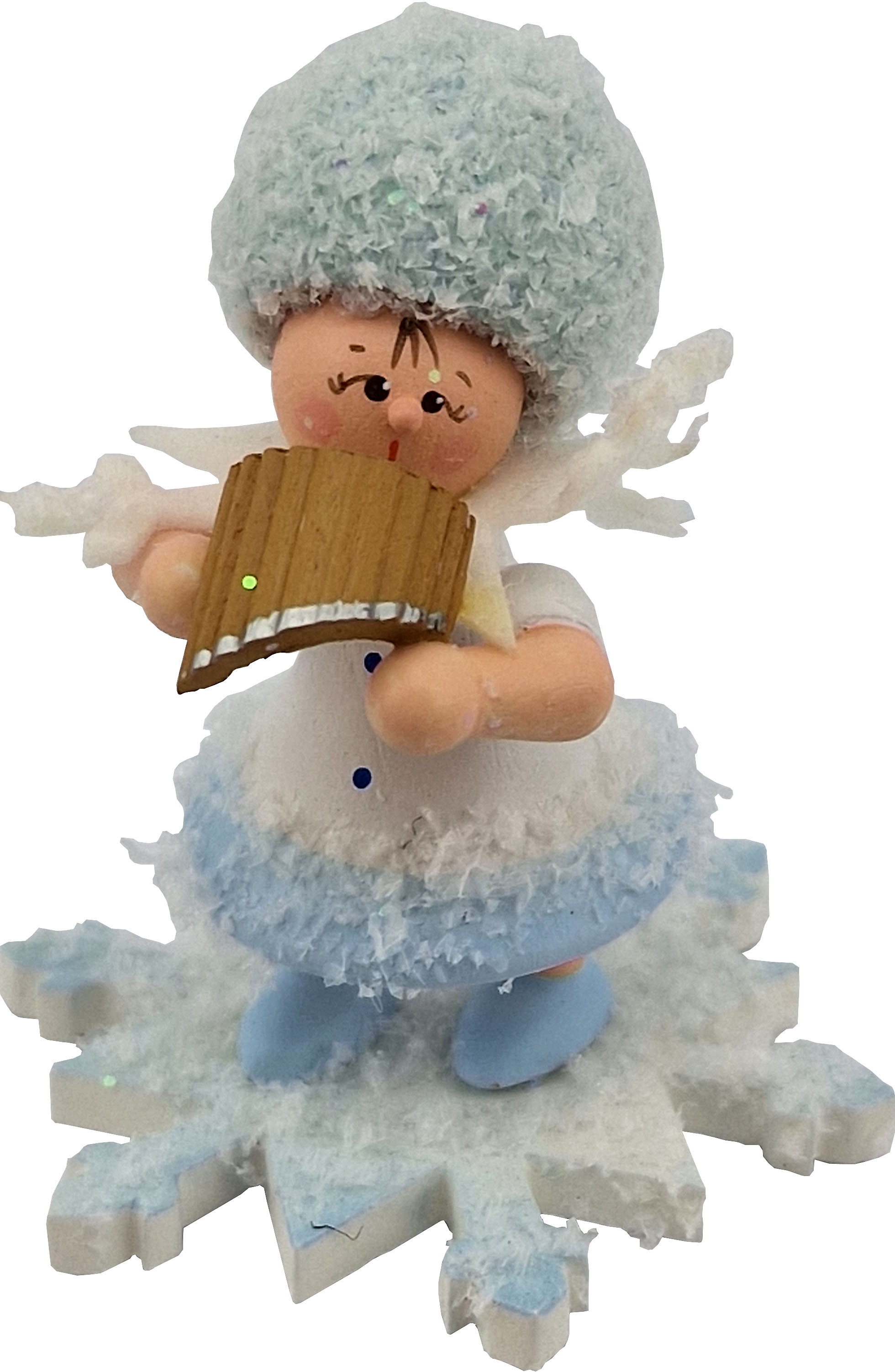 Drechslerei Kuhnert Schneeflöckchen mit Panflöte