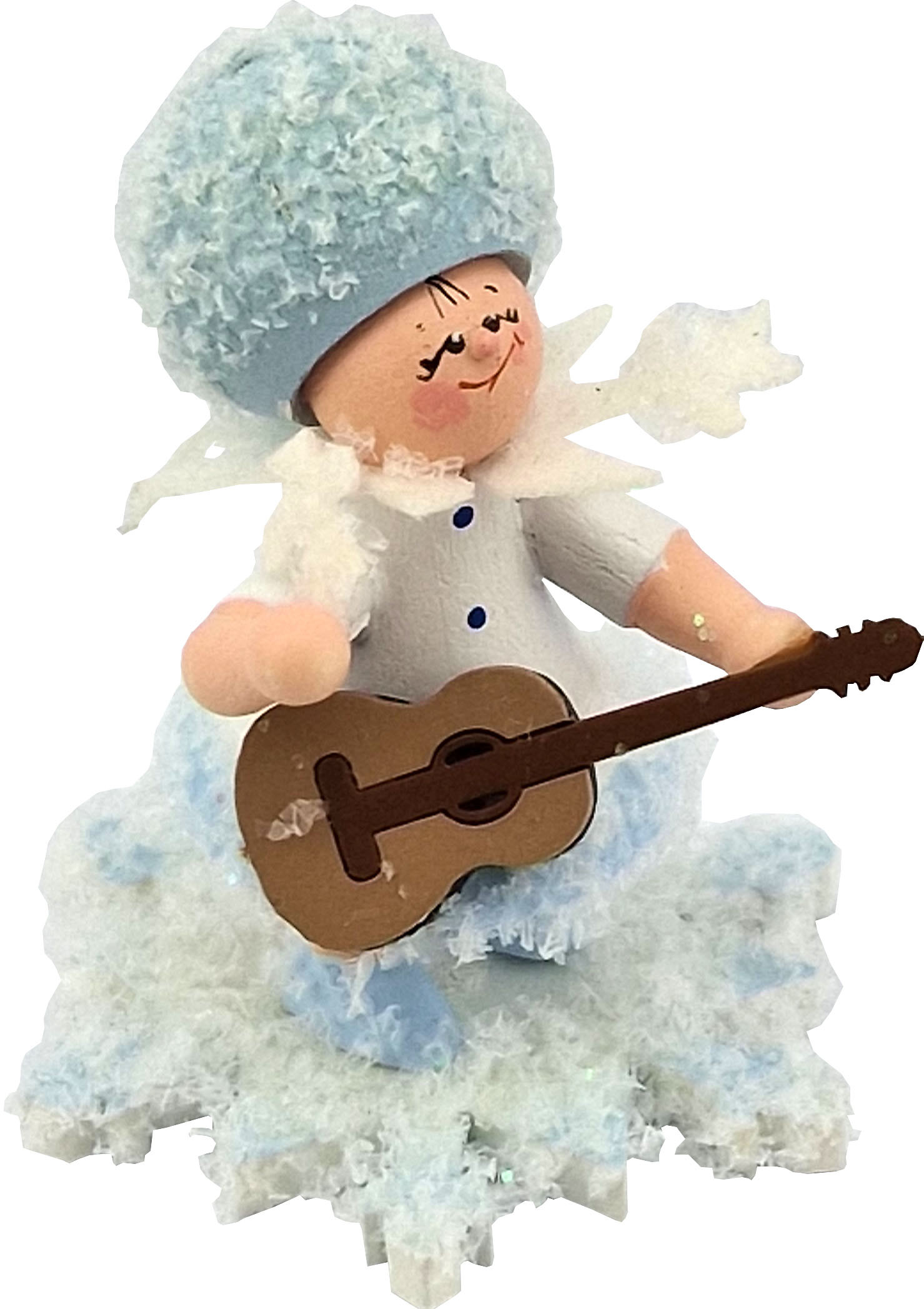 Drechslerei Kuhnert Schneeflöckchen mit Gitarre
