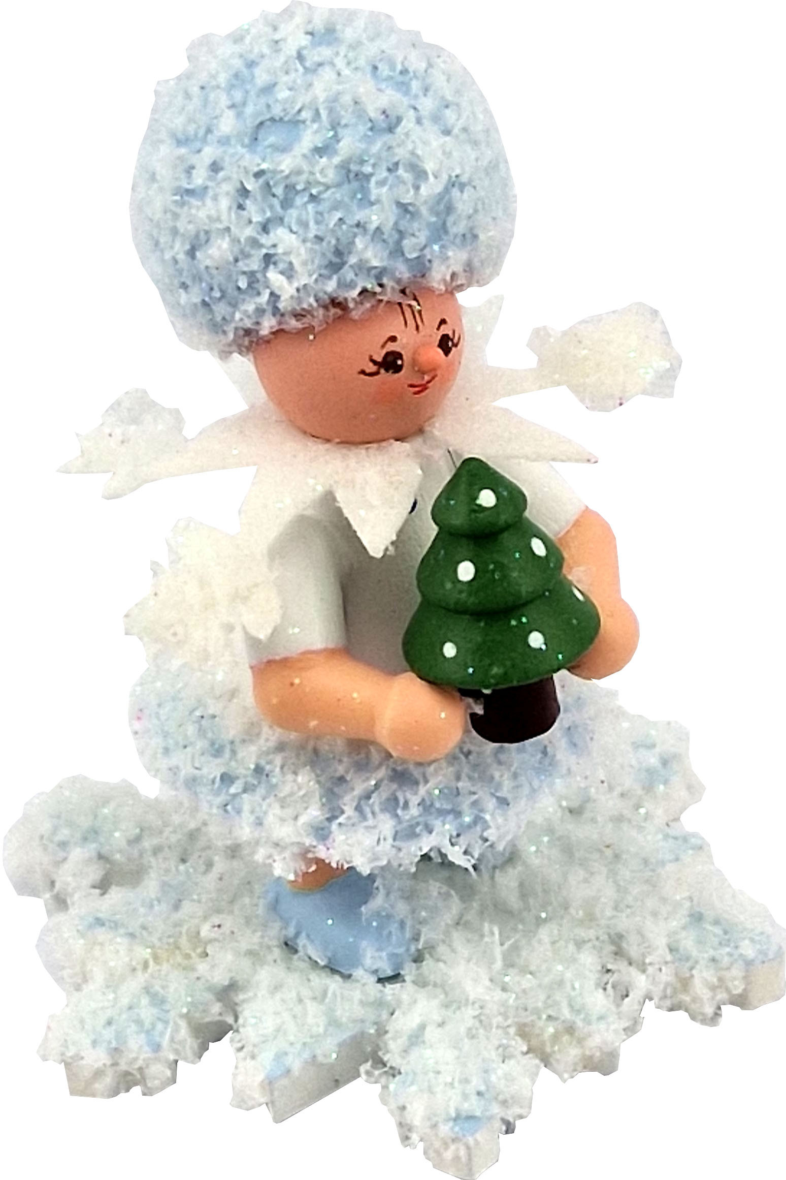 Drechslerei Kuhnert Schneeflöckchen mit Weihnachtsbaum