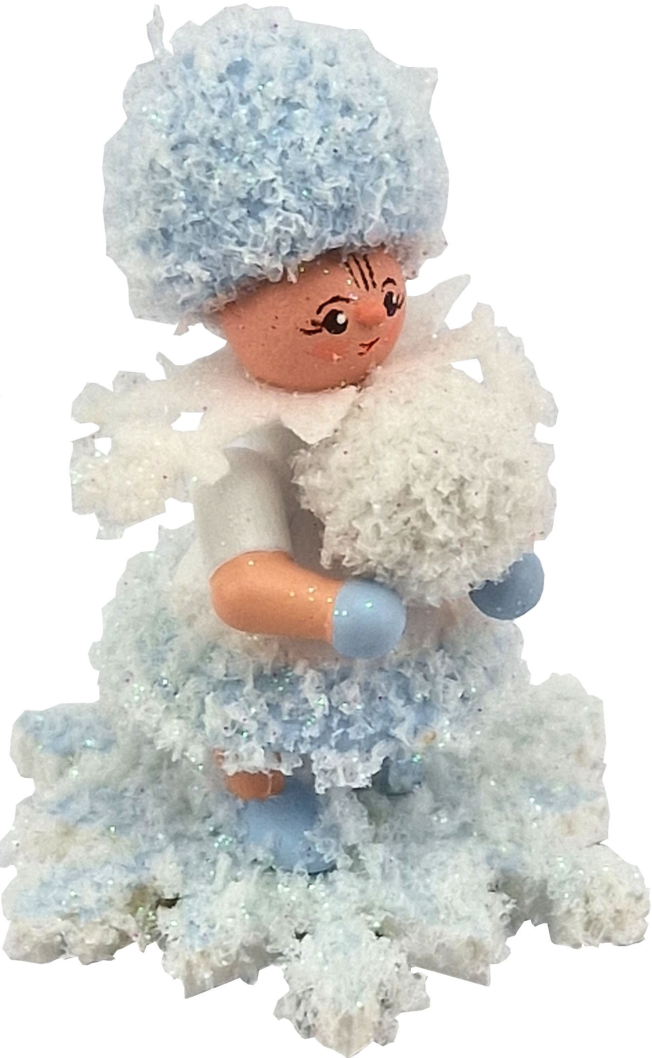 Drechslerei Kuhnert Schneeflöckchen mit Schneekugel
