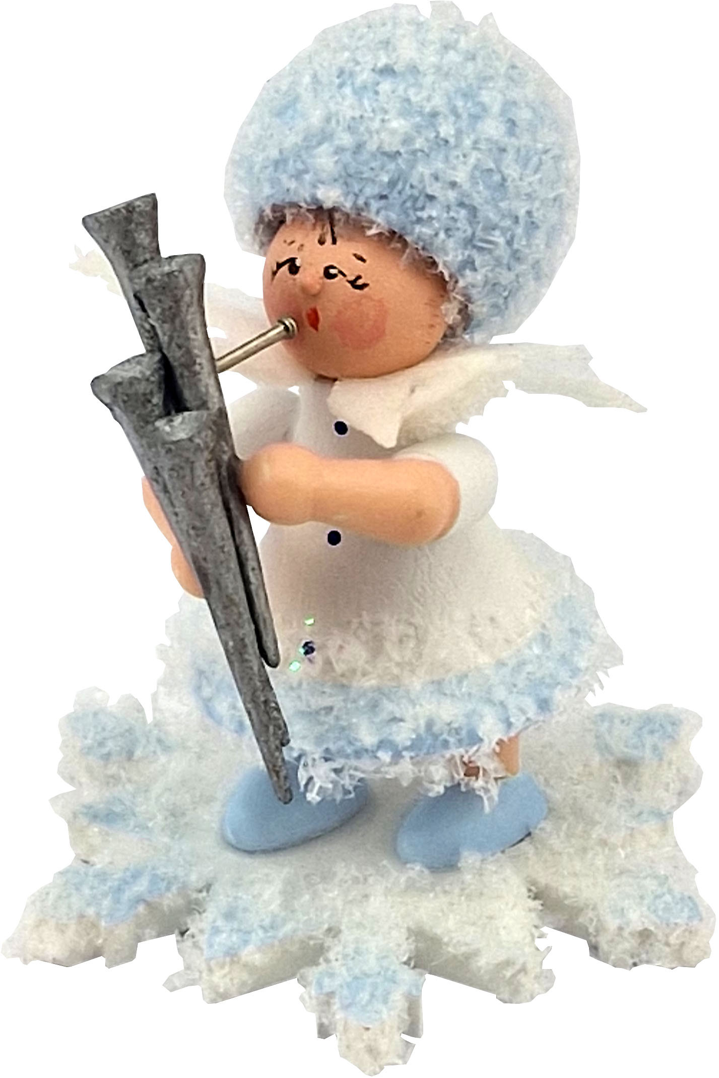 Drechslerei Kuhnert Schneeflöckchen mit Schalmei