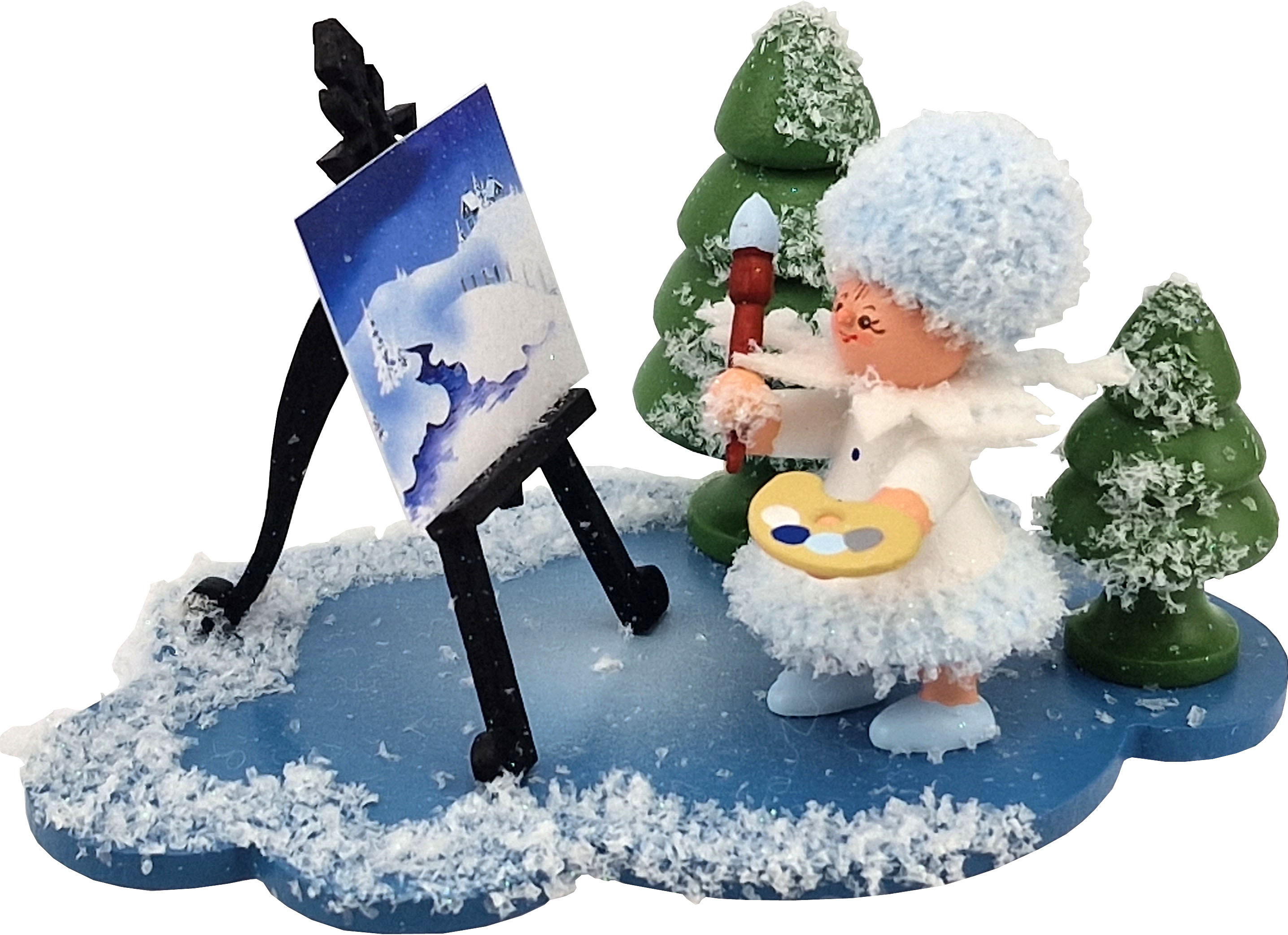 Drechslerei Kuhnert Schneeflöckchen mit Staffelei