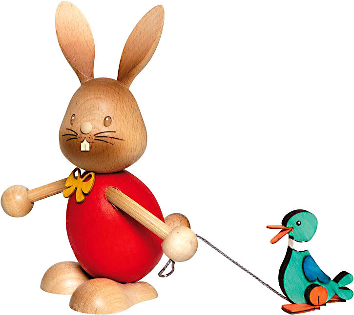Drechslerei Kuhnert Stupsi Hase mit Ente