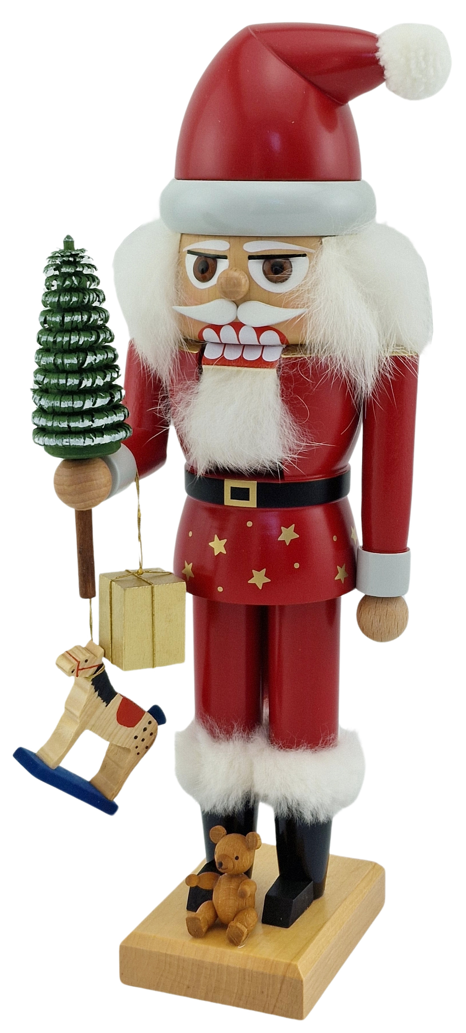 KWO Nußknacker Santa Claus mit Tannenbaum