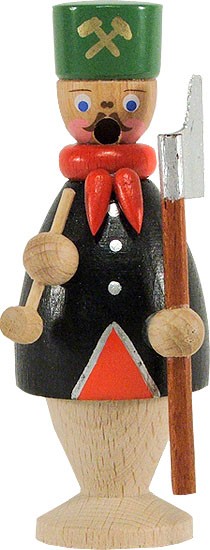 HoDreWa Legler Miniatur-Räuchermann Bergmann mit grünem Hut
