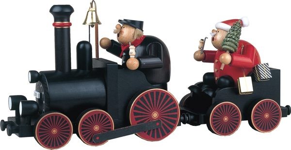 KWO Lokführer und Weihnachtsmann mit Eisenbahn