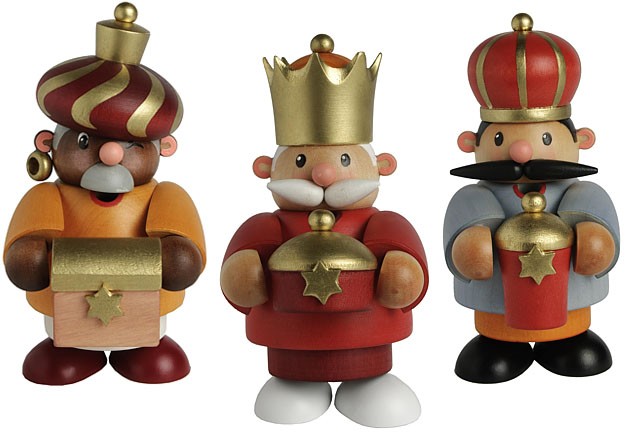 KWO Räuchermännchen Heilige 3 Könige mini -Kleine Kerle-