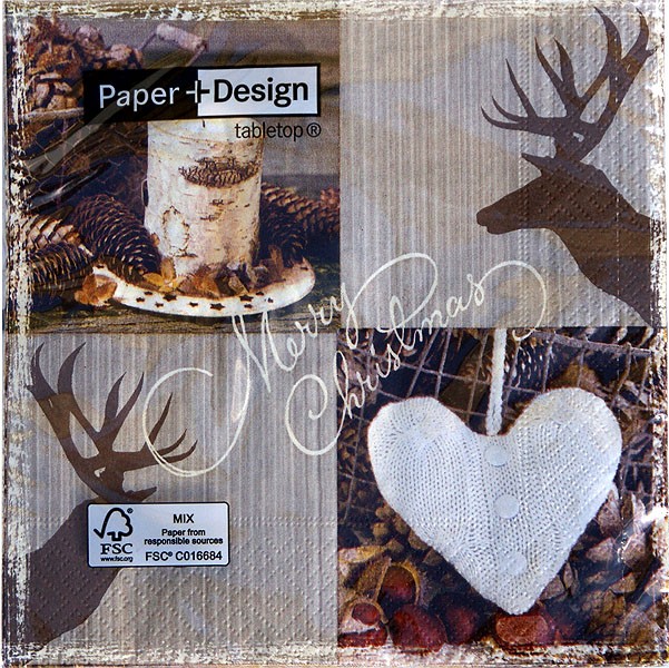 Weihnachtliche Tischservietten Natural Christmas