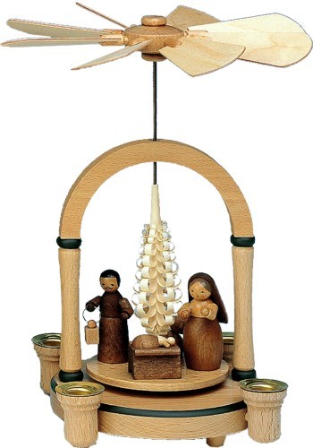 KWO Weihnachtspyramide Christi Geburt, naturfarben