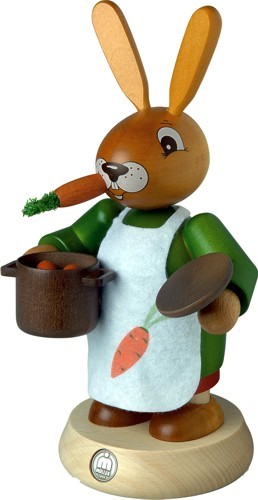 Kleinkunst Müller Räucherhasenfrau farbig, groß