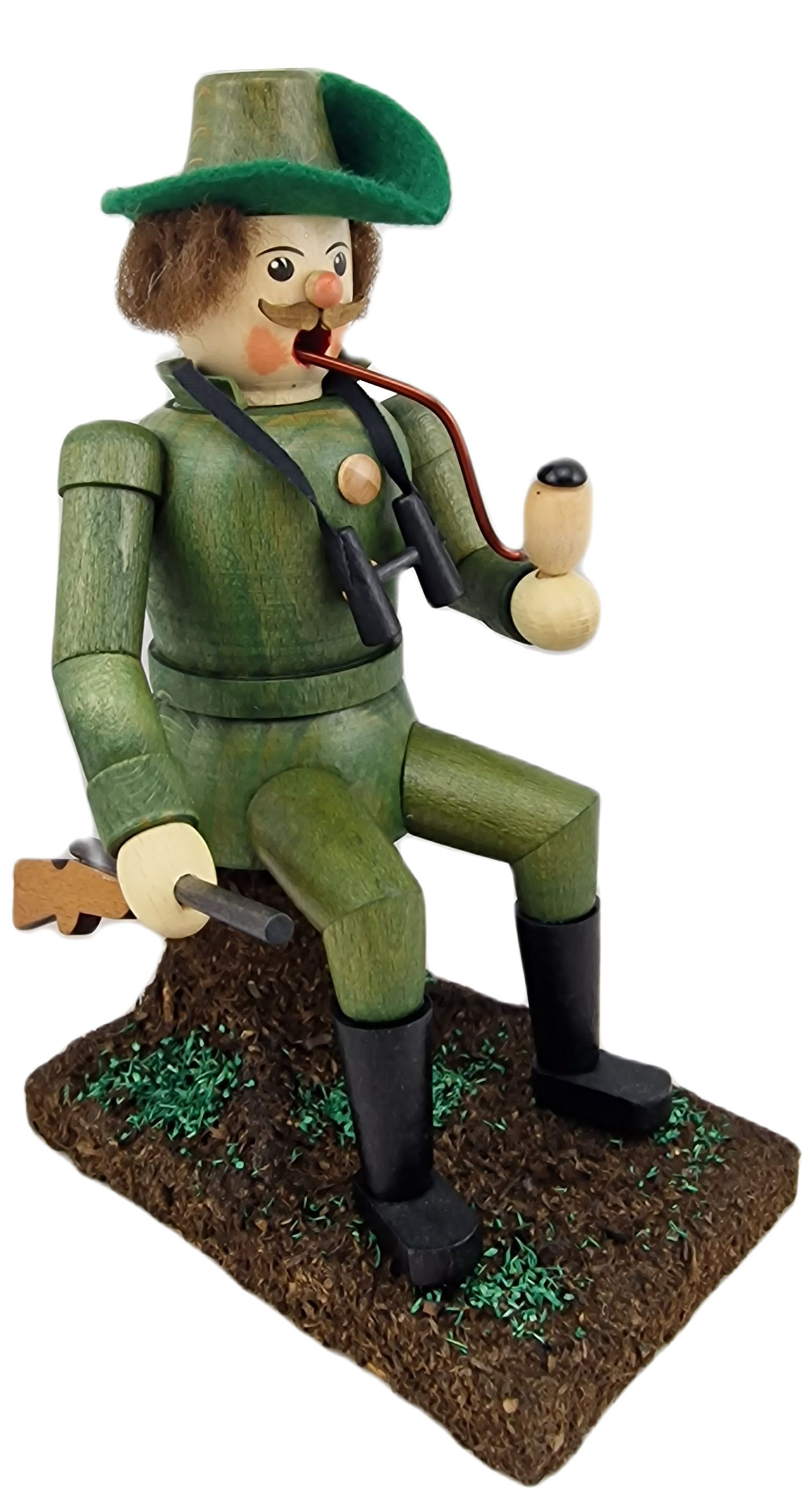 Hänel Räuchermännchen Förster- sitzend, grün