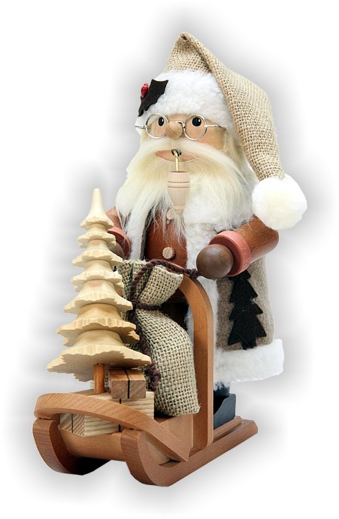 Christian Ulbricht Räuchermann Weihnachtsmann mit Schlitten