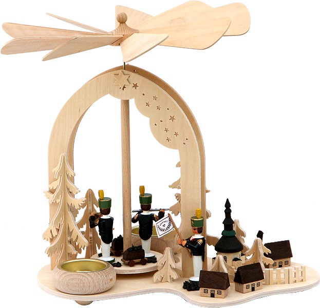 RATAGS Holzdesign Sternbogenpyramide 3 Bergmänner