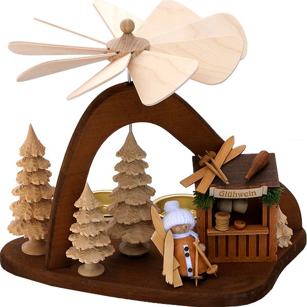 RATAGS Holzdesign Massivholzpyramide Glühweinstand, modern