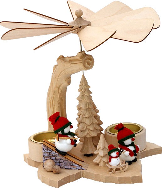 RATAGS Holzdesign Blattpyramide Schneemänner