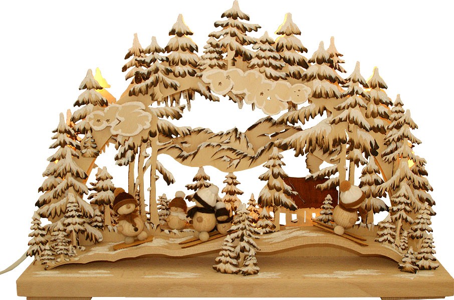 RATAGS Holzdesign 3D-Schwibbogen Rutschpartie, klein