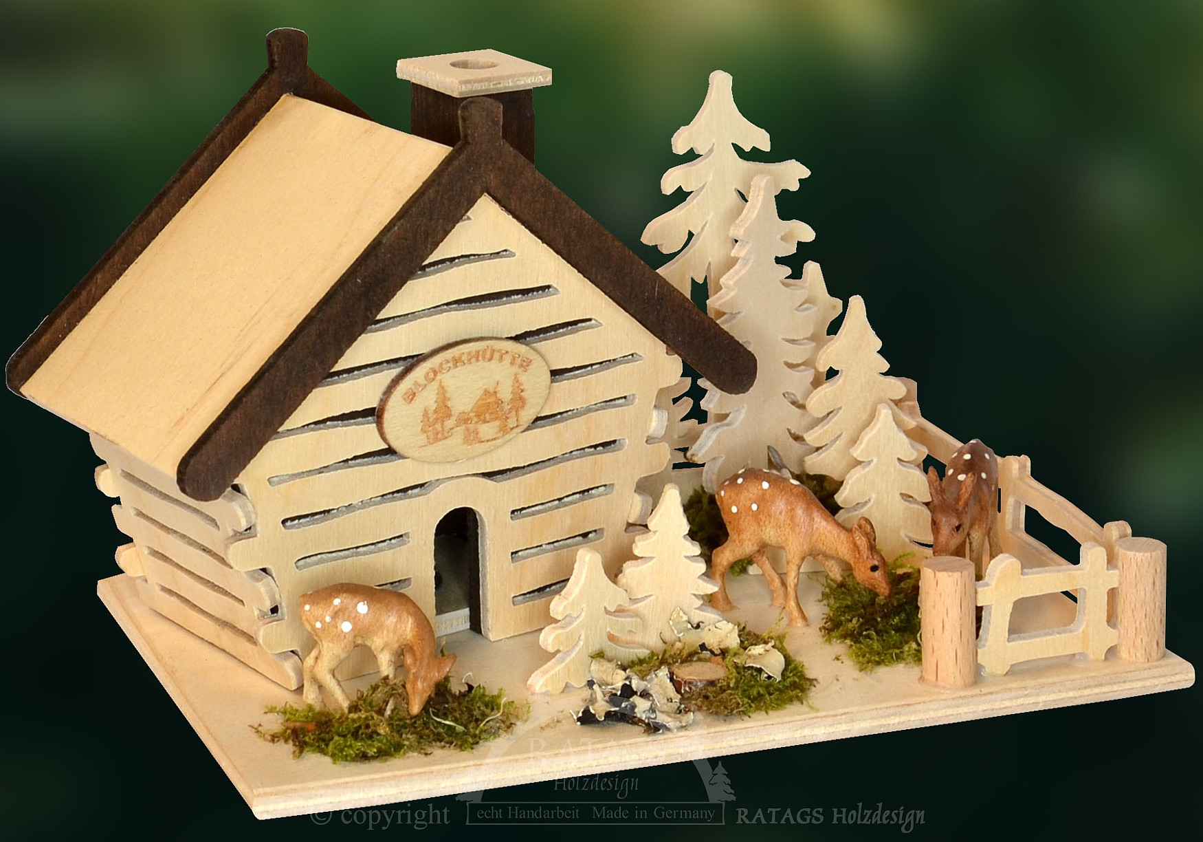 RATAGS Räucherhaus Blockhütte, Rehe
