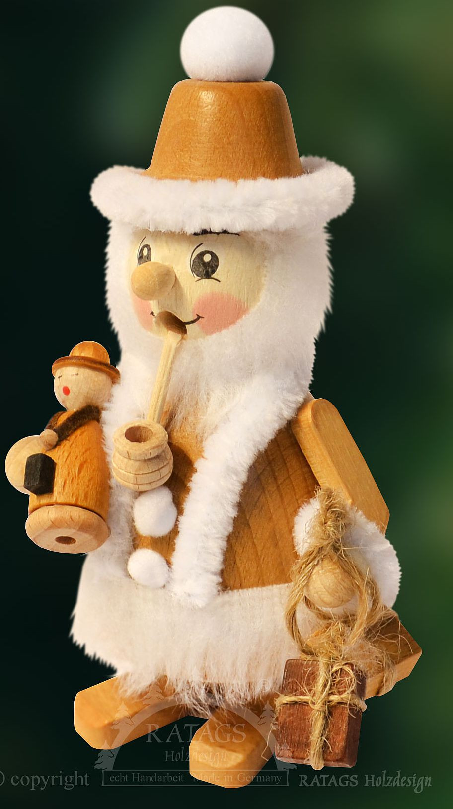Ratags Räuchermännchen Weihnachtsmann natur