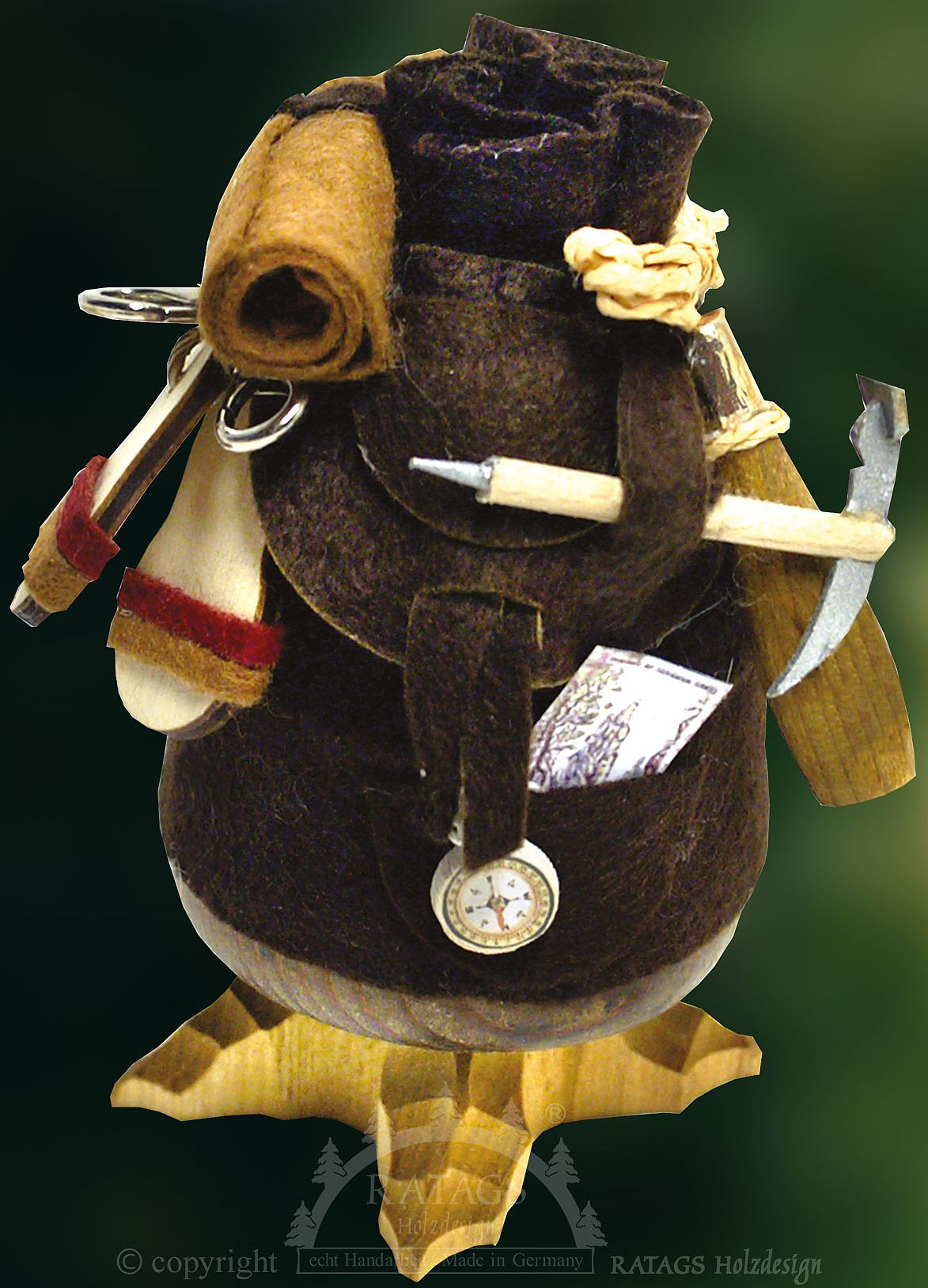 Ratags Räucherfigur Räuchersack, braun