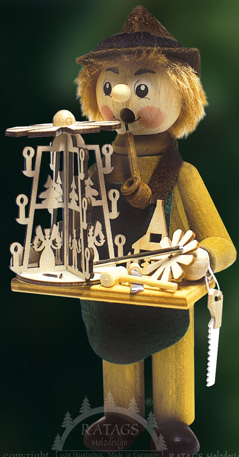 Ratags Räucherfigur Naturpaffer Pyramidenbauer
