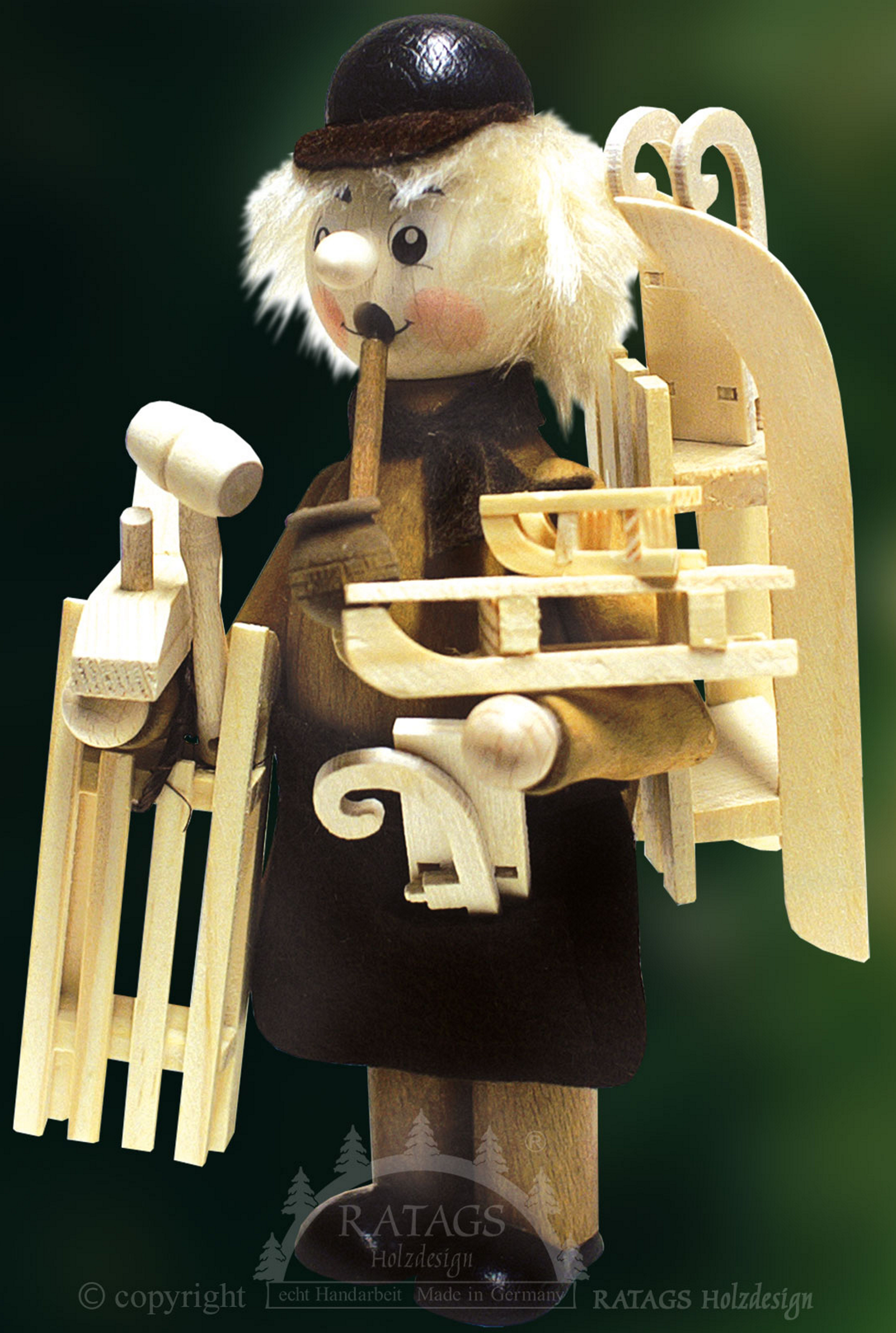 Ratags Räucherfigur Naturpaffer Schlittenmacher