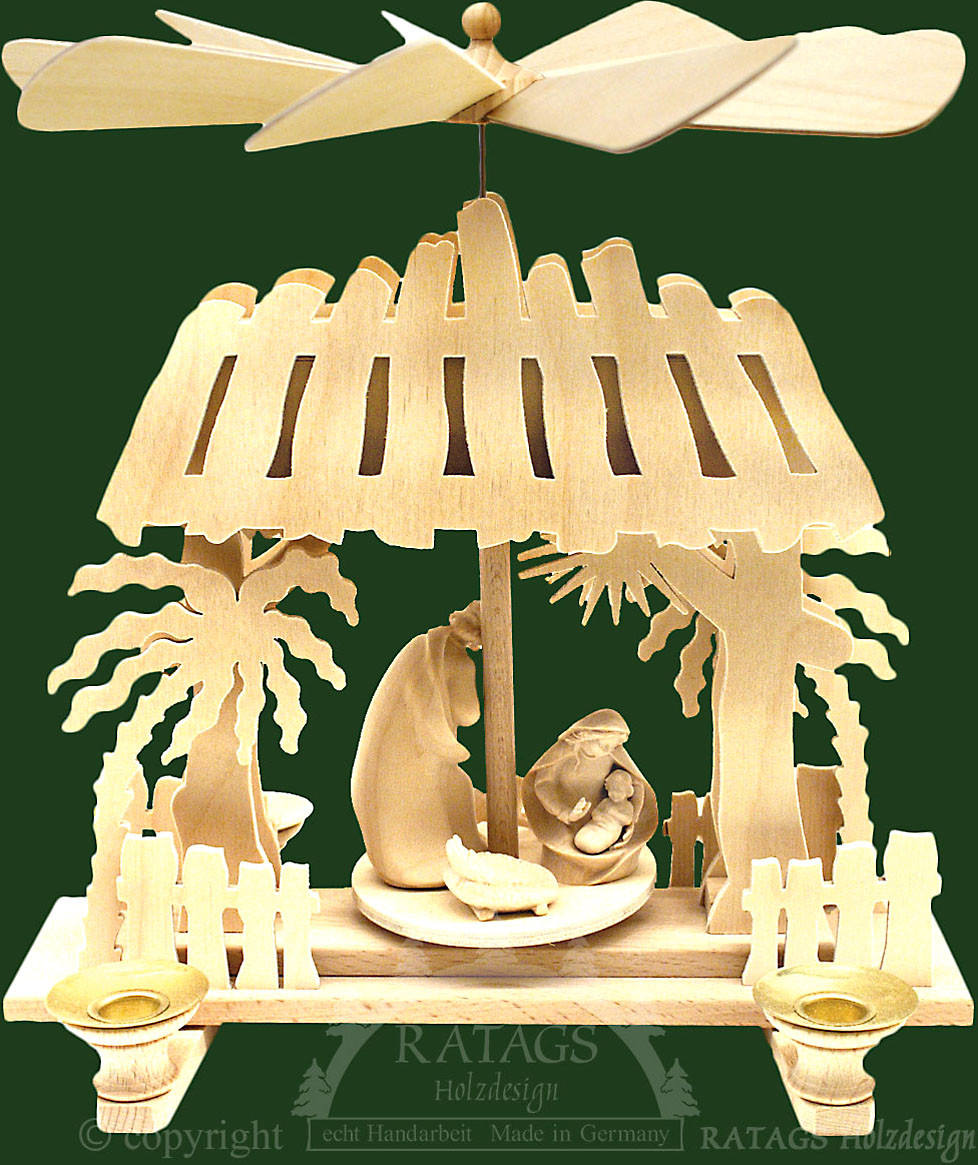 RATAGS Krippenpyramide, Tiroler Figuren, natur