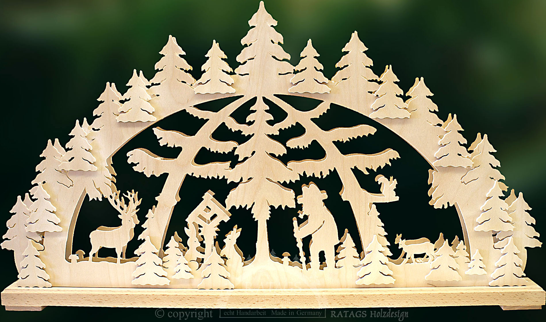 RATAGS 3D-Schwibbogen Waldspaziergang, gross