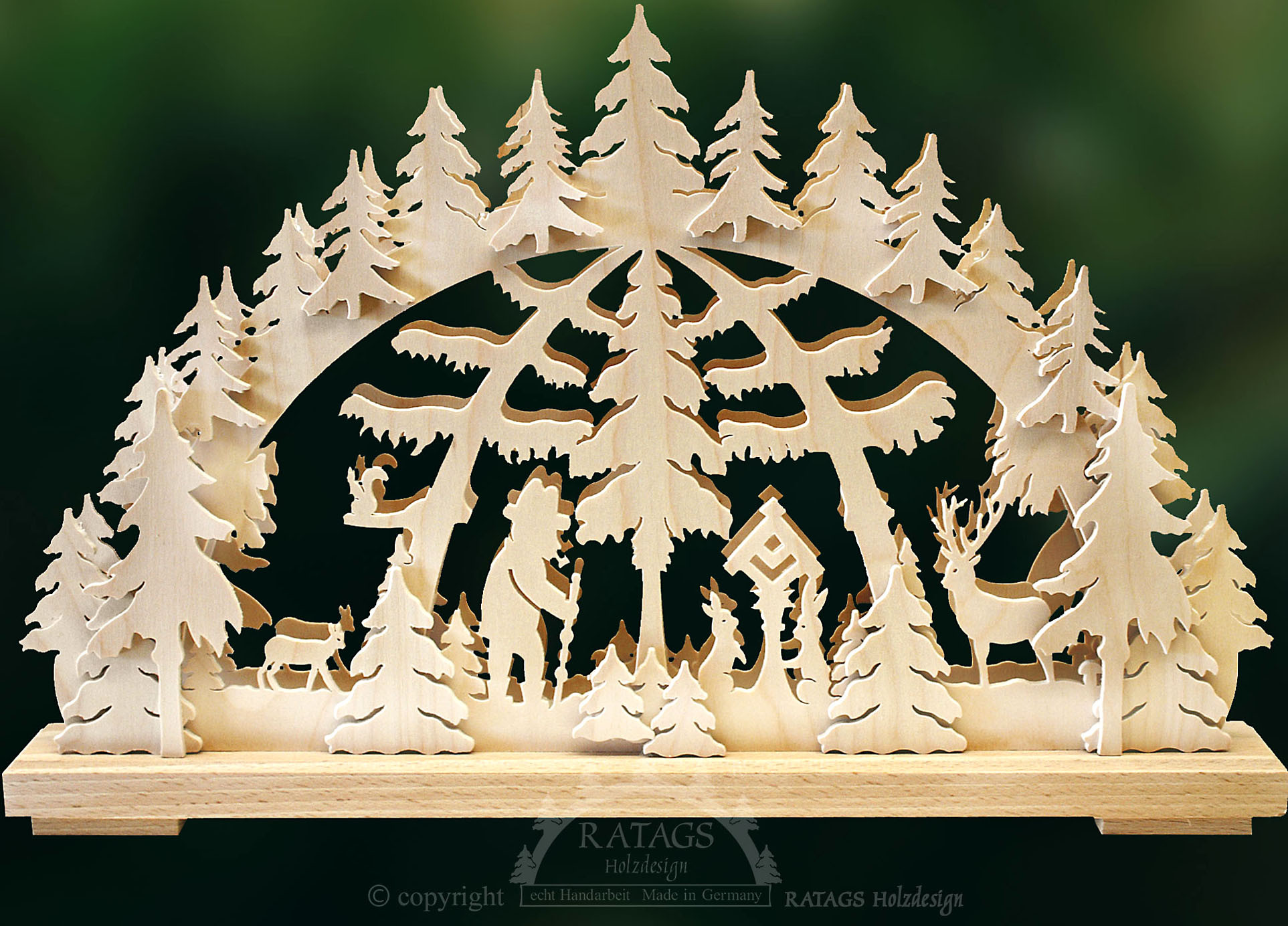 Ratags 3D-Schwibbogen Waldspaziergang, klein