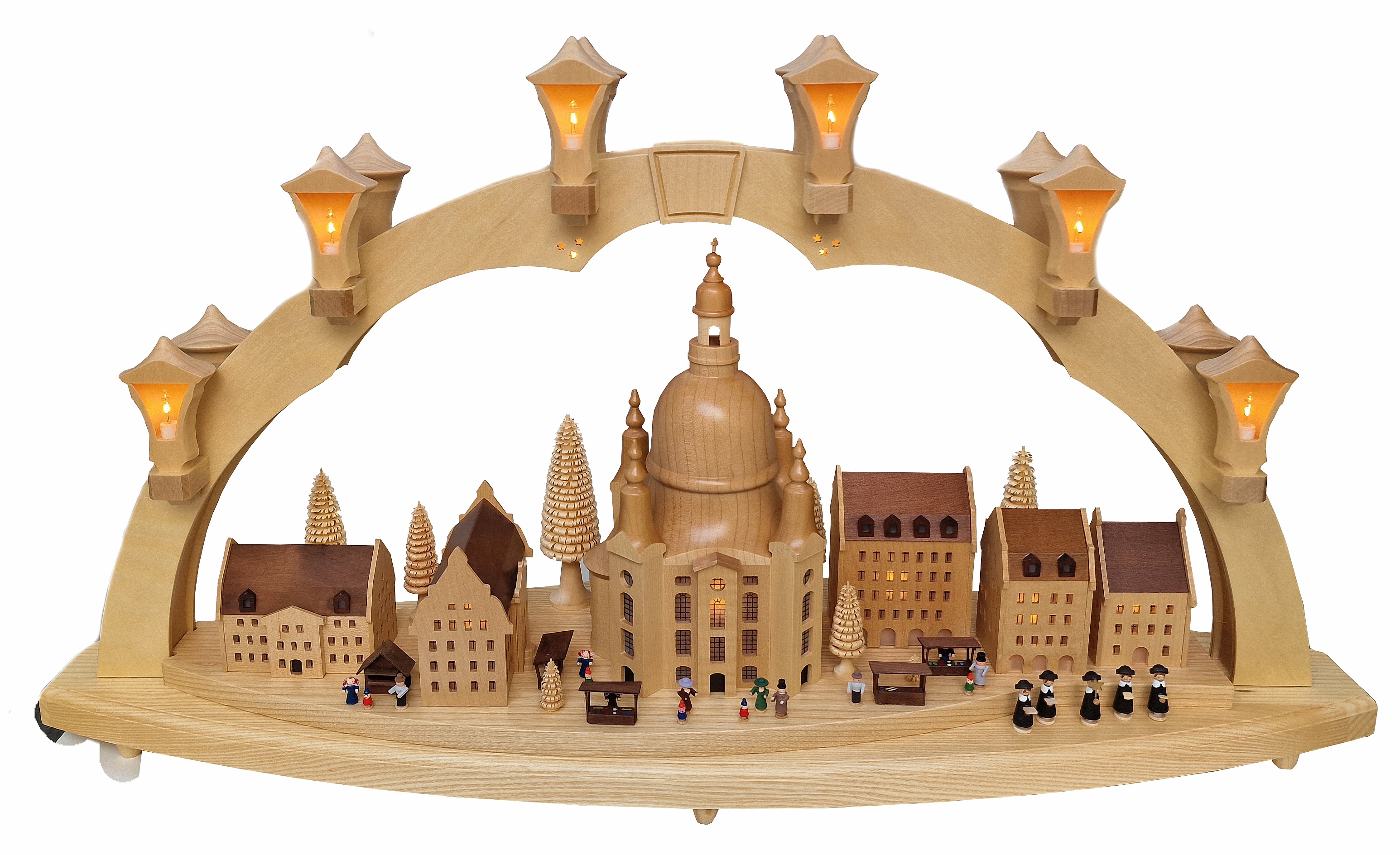 Richard Gläser Schwibbogen Frauenkirche mit Striezelmarkt