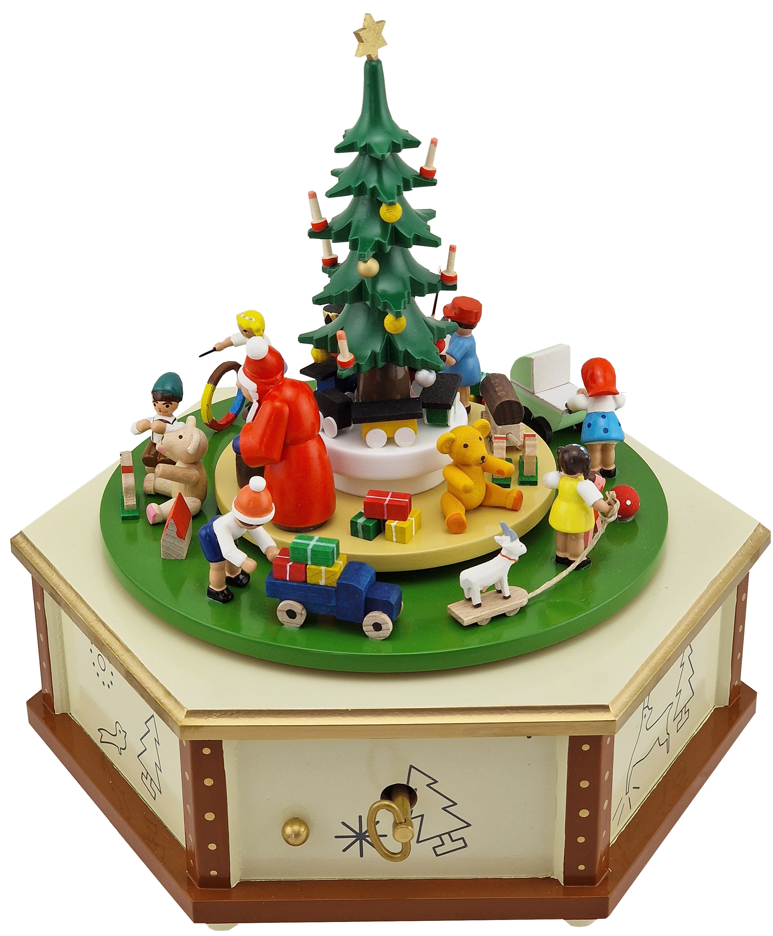 Richard Glässer Spieldose Weihnachtsbescherung