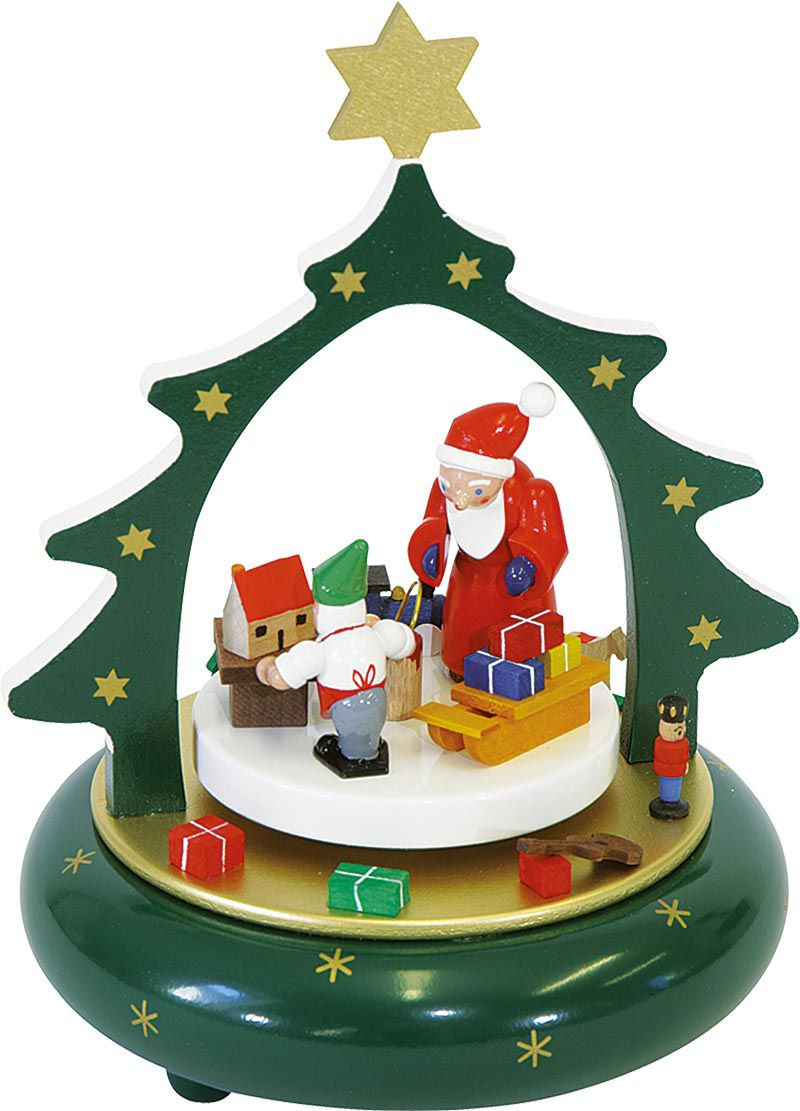 Richard Glässer Spieldose Zwergenwerkstatt, 18er Spielwerk - O Tannenbaum