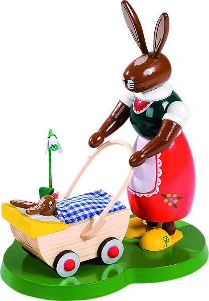 Richard Glässer Hase mit Kinderwagen