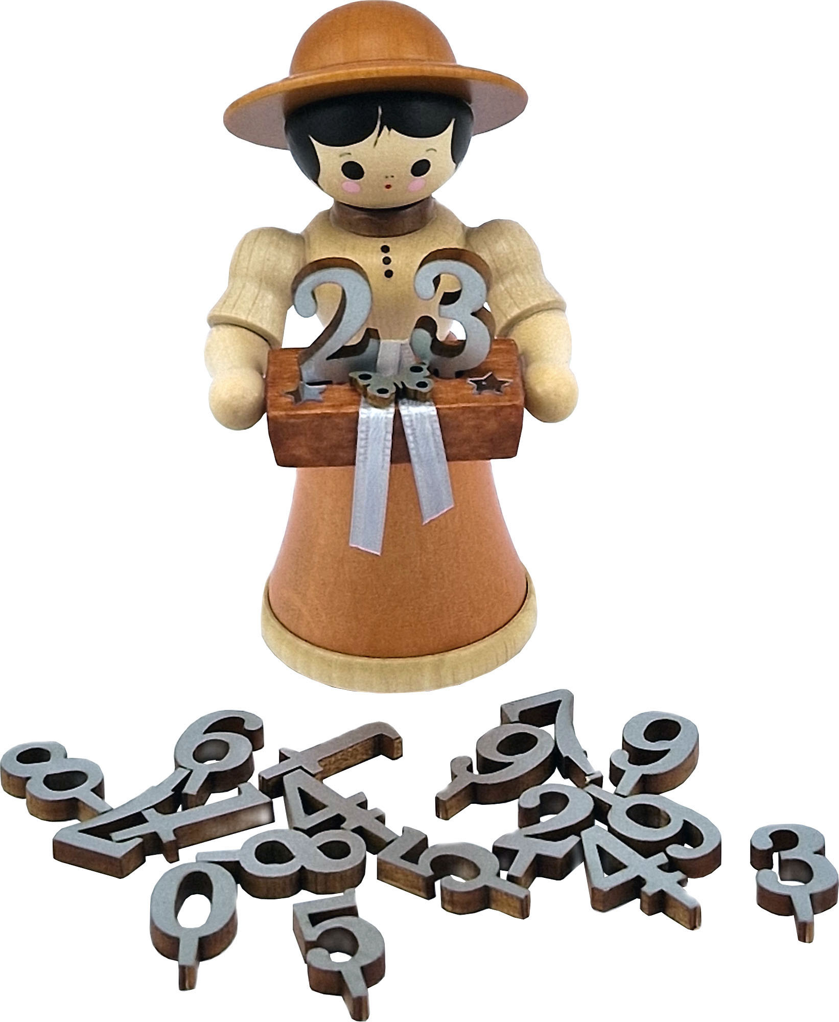 Romy Thiel Gratulant - Mia mit Geschenk, 2 Zahlensätze