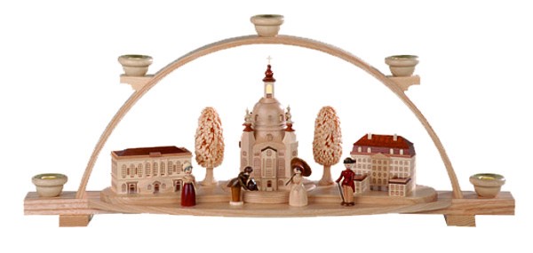 Kleinkunst Müller Schwibbogen Frauenkirche Dresden, natur