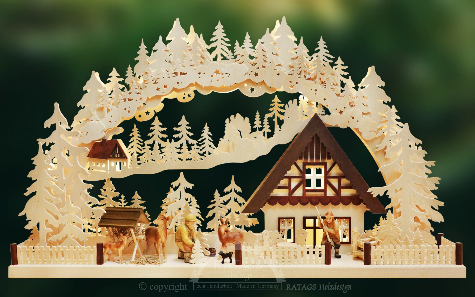 Ratags 3D-Schwibbogen Wintereinbruch, groß