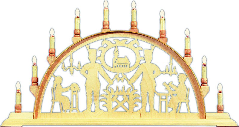 Holger Seidel Schwibbogen Bergmann mit Kirche