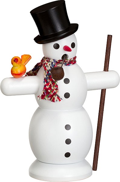 Seiffener Volkskunst eG Räuchermann Schneemann mit Schal