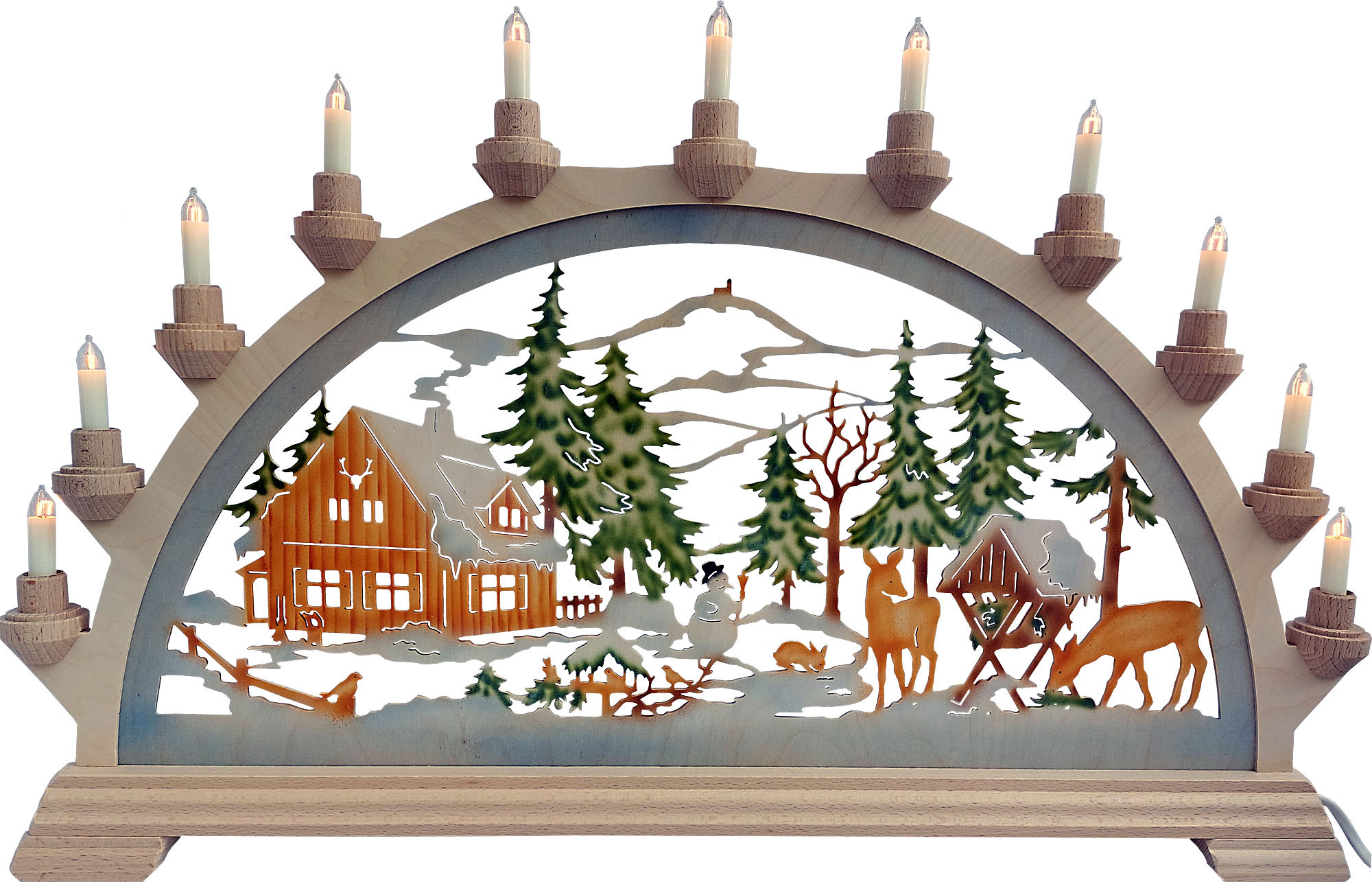 Taulin Schwibbogen Forsthaus, farbig