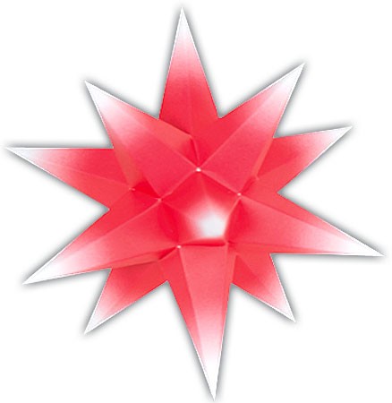 Marienberger Adventsstern - roter Kern mit weißer Spitze