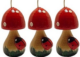 Gröschel Pilz mit Käfer (Natur) 3 Stück