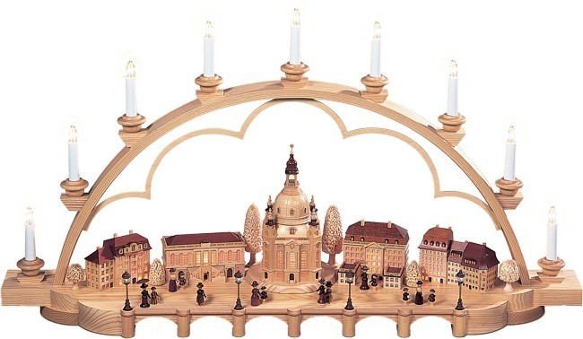 Kleinkunst Müller Schwibbogen Alt Dresden -groß- Natur