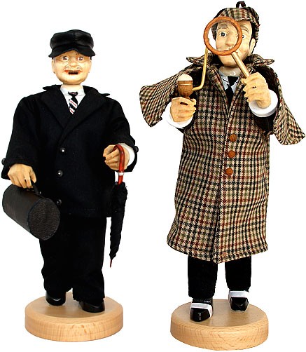Armin Braun Räuchermann Sherlock Holmes & Dr. Watson Textil