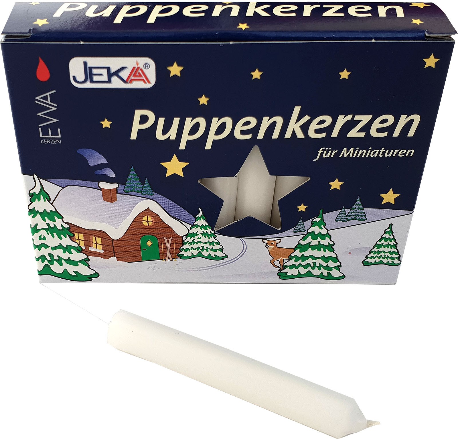 20 Puppenkerzen - weiß, 10 mm